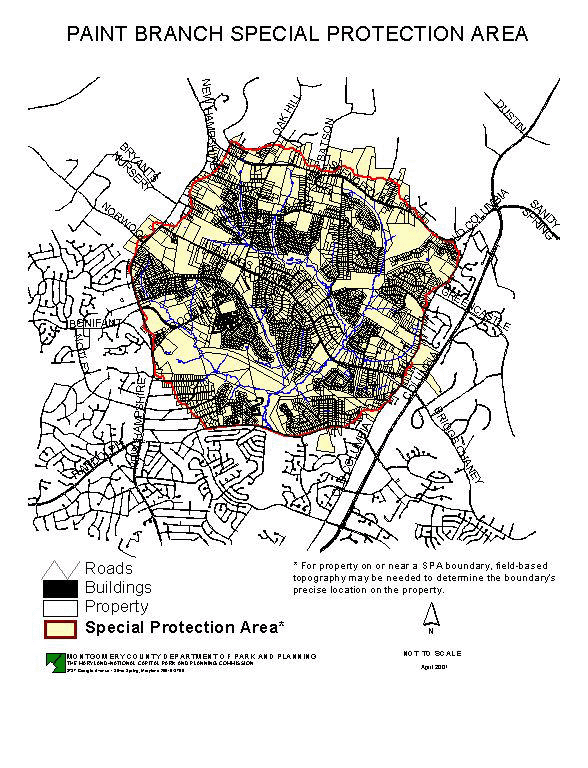 Paint Branch Overlay Map